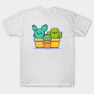 Happy Cactus Plant Family T-Shirt